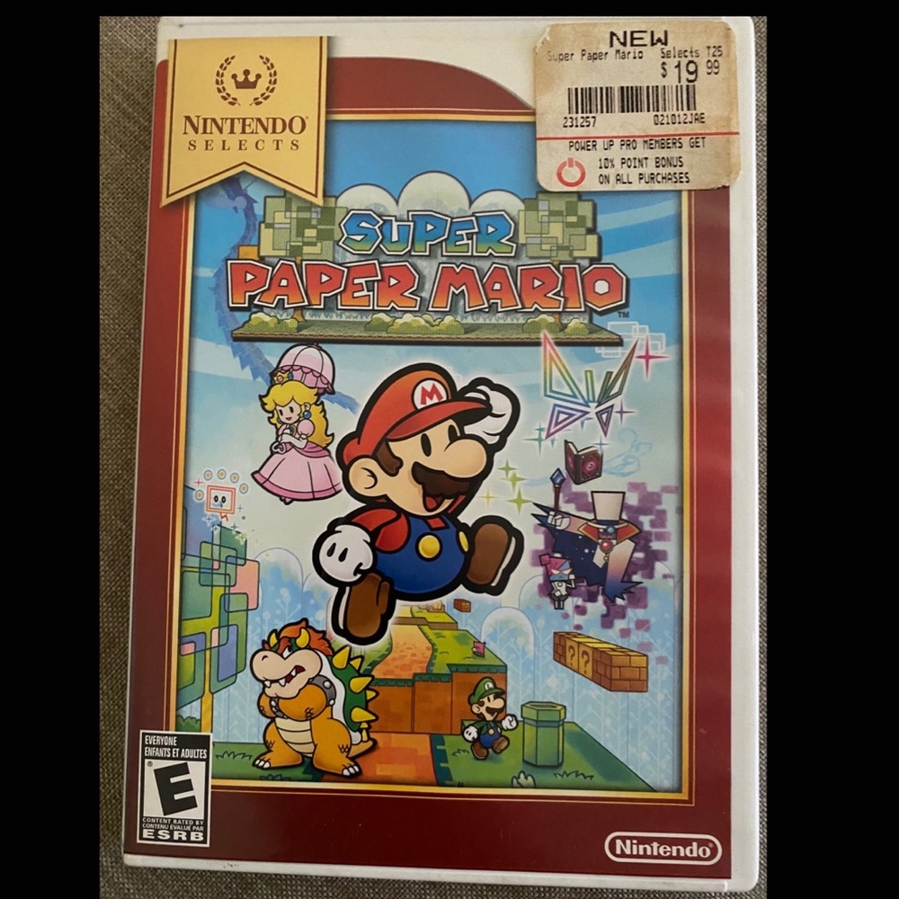 *SOLD*  Super Paper Mario Nintendo Selects for Nintendo Wii